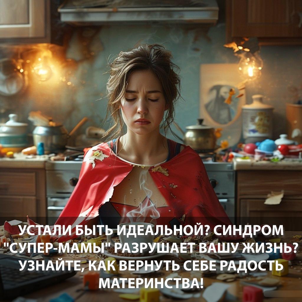 Устали быть идеальной? Синдром "Супер-Мамы" разрушает вашу жизнь? Узнайте, как вернуть себе радость материнства!