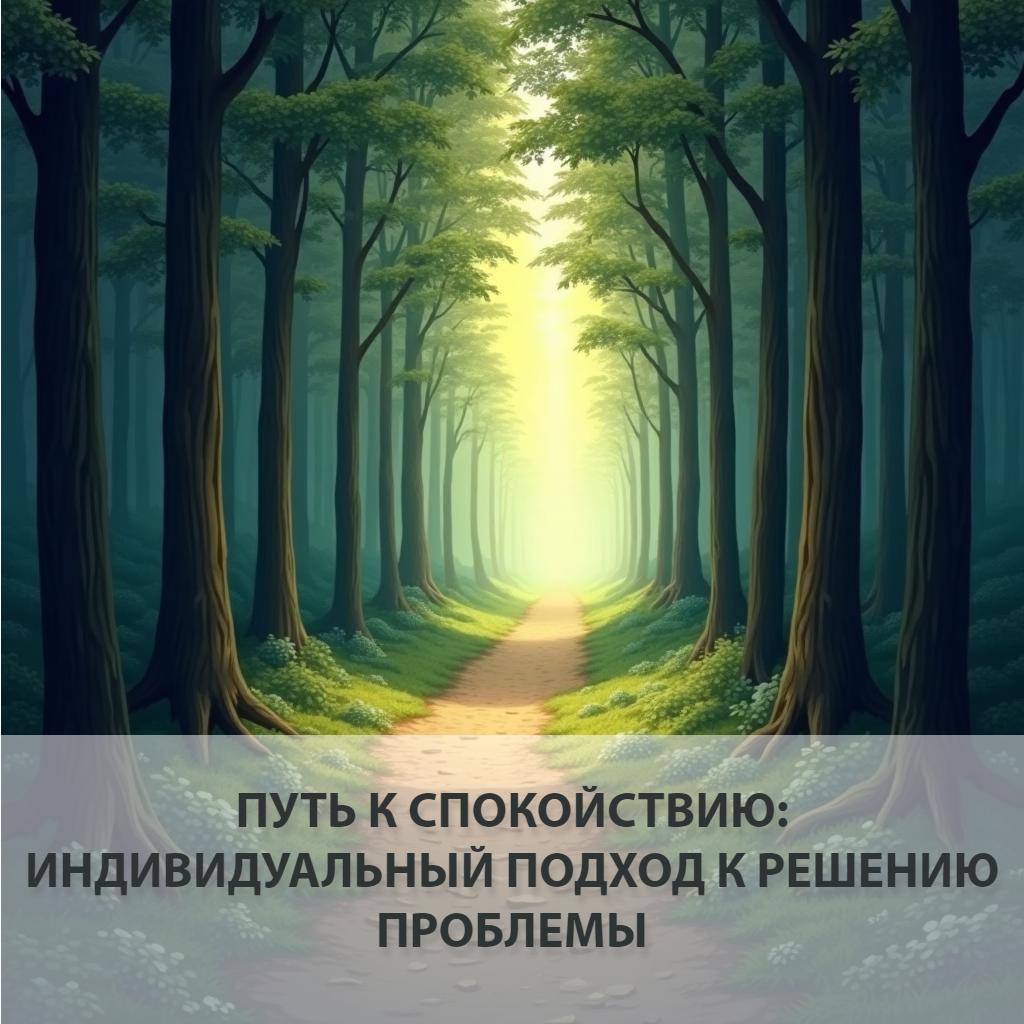 Путь к спокойствию: Индивидуальный подход к решению проблемы
