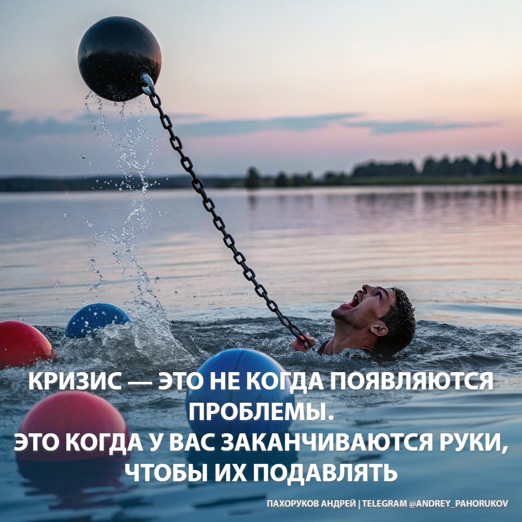 Кризис — это не когда появляются проблемы. Это когда у вас заканчиваются руки, чтобы их подавлять