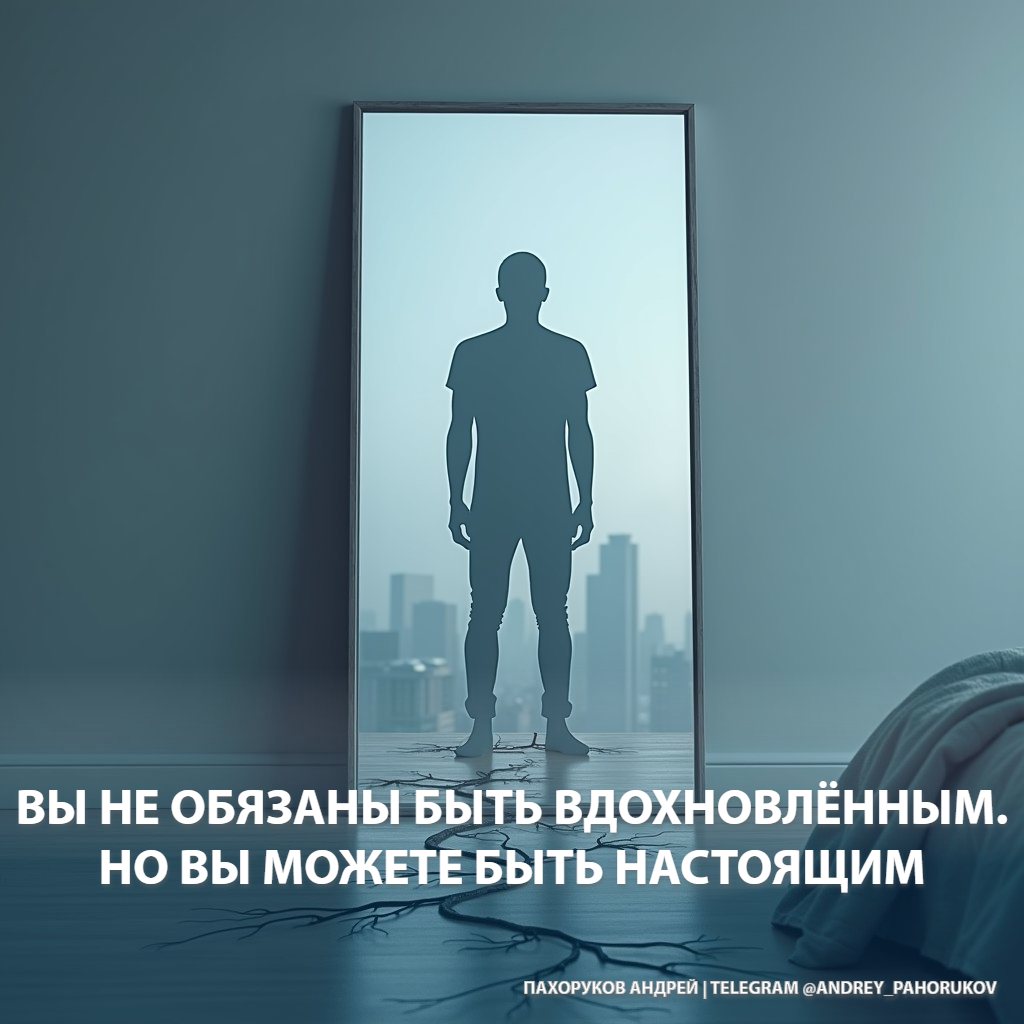 Вы не обязаны быть вдохновлённым. Но вы можете быть настоящим