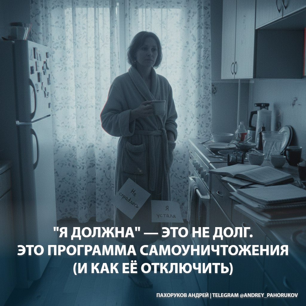 "Я должна" — это не долг. Это программа самоуничтожения (и как её отключить)